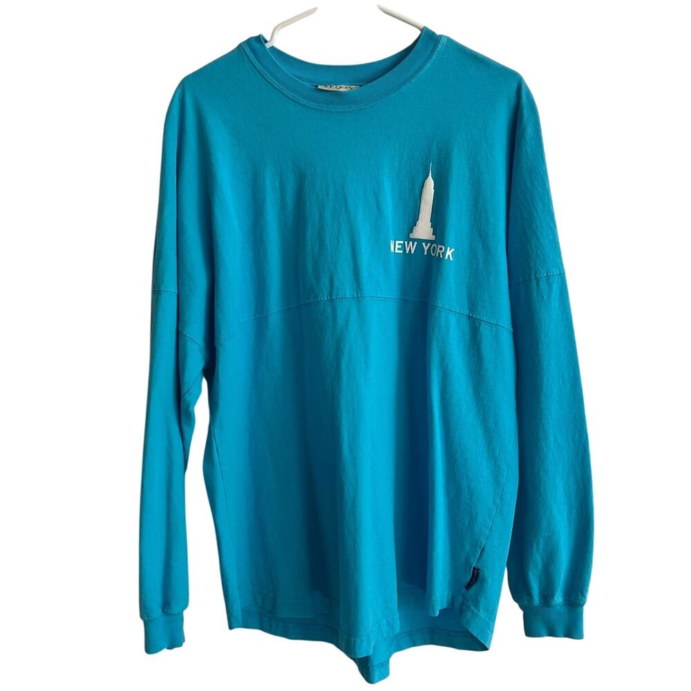 Spirit Jersey New York Empire State Building Graphic Long Sleeve T-Shirt Size‎ M